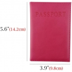 HONBAY Deri Pasaportluk(Pembe/Siyah)