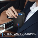 Zitahli RFID Korumal Erkek Deri Czdan (Klasik Siyah)