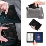 Sofpadur RFID Korumal Deri Pasaportluk (Siyah)