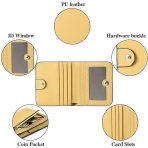 GAEKEAO RFID Korumal Kadn Deri Czdan(Sar)