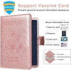 Caweet RFID Korumal Kadn Alminyum Pasaportluk (Rose Gold)