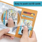 FAN ONUO RFID Korumal Kadn Deri Pasaportluk (Krmz)