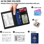 FAN ONUO RFID Korumal Kadn Deri Pasaportluk (Mavi)