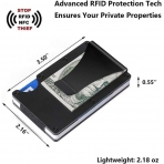 LEXTURE RFID Korumal� Erkek Al�minyum Kartl�k(Siyah)