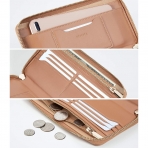 SERMAN BRANDS RFID Korumal Kadn Deri Czdan (Kahverengi)