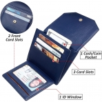 Badiya RFID Korumal� Kad�n Deri C�zdan (Mavi)