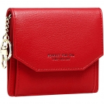 Badiya RFID Korumal� Kad�n Deri C�zdan (K�rm�z�)