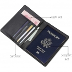 BAKUN RFID Korumal Kadn Deri Pasaportluk (Mavi)