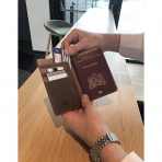 Su.B.dgn RFID Korumal Deri Pasaportluk(Kahverengi)