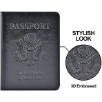 ZHIYONZEE RFID Korumal Erkek Deri Pasaportluk (Siyah)