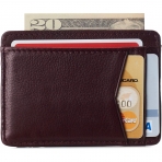Alpine Swiss RFID Korumal Erkek Deri Czdan (Krmz)
