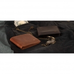 AULIV RFID Korumal Erkek Deri Pasaportluk (Kahverengi)