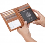 compalo RFID Korumal Erkek Deri Pasaportluk (Kahverengi)