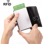 SSZEFUT RFID Korumal Erkek Deri Czdan (Siyah)