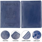 Guass RFID Korumal Erkek Deri Pasaportluk (Mavi)