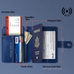 CXPZG RFID Korumal Erkek Deri Czdan (Mavi)