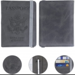 momots RFID Korumal Deri Pasaportluk(Gri)