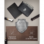 Access Denied  RFID Korumal Erkek Deri Czdan (Siyah)