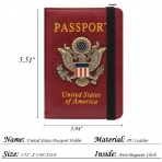 NewCraft RFID Korumal Deri Pasaportluk (Krmz)
