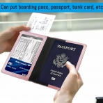 Sonloka RFID Korumal Kadn Deri Pasaportluk (Rose Gold)