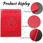 Sonloka RFID Korumal Kadn Deri Pasaportluk (Krmz)