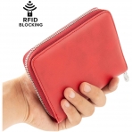 Tesucotus RFID Korumal Kadn Deri Czdan (Krmz)