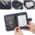 P TRAVEL DESIGN Deri Pasaportluk(2 adet)(Lacivert/Pembe)