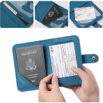 P TRAVEL DESIGN Deri Pasaportluk(2 adet)(Lacivert/Mavi)