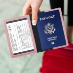 iMowaka Deri Pasaportluk(2 Adet)(Kahverengi/Pembe)