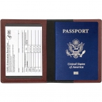 iMowaka Deri Pasaportluk(2 Adet)(Kahverengi/Pembe)
