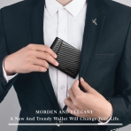 RUNBOX RFID Korumal Erkek Deri Kartlk (Siyah)