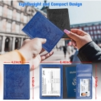 iBealy RFID Korumal Deri Czdan (Siyah/Mavi)(2 Adet)