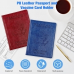 iBealy RFID Korumal Deri Pasaportluk (Krmz/Mavi)(2 Adet)