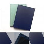 Byazya RFID Korumal Kadn Deri Pasaportluk (Yeil/Mavi)(2 Adet)