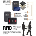 Generic RFID Korumal Erkek Deri Czdan (Siyah/Mavi)