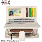 UTO RFID Korumal Kadn Deri Czdan(Beyaz)