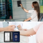 Felomdep RFID Korumal Kadn Deri Pasaportluk (Siyah)