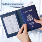 Radsfse RFID Korumal Deri Pasaportluk (Mavi)