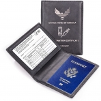 KWOOD RFID Korumal Kadn Deri Pasaportluk (Siyah)