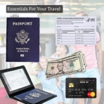 MUAZIDA RFID Korumal Kadn Deri Pasaportluk (Siyah)