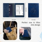MUAZIDA RFID Korumal Kadn Deri Pasaportluk (Mavi)