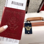 MUAZIDA RFID Korumal Kadn Deri Pasaportluk (Mavi)
