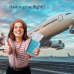 MUAZIDA RFID Korumal Kadn Deri Pasaportluk (Mavi)