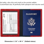 labato RFID Korumal Kadn Deri Pasaportluk (Krmz)