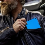 Medrega RFID Korumal Erkek Alminyum Kartlk(Mavi)