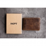NKPT  RFID Korumal Erkek Deri Kartlk (Brown)