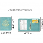 VEDO SHIPIN RFID Korumal Kadn Deri Pasaportluk (Yeil)