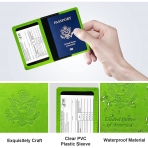 Generic RFID Korumal Kadn Deri Pasaportluk (Yeil)