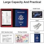 Generic RFID Korumal Kadn Deri Pasaportluk (Krmz)