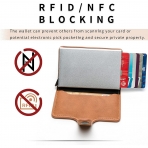 KEYCENT RFID Korumal Erkek Deri Czdan (Kahverengi)